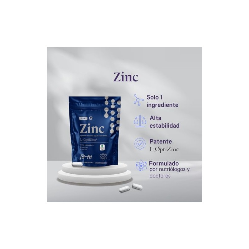 B-FIT B Zinc 90 Cápsulas - Suplemento con Zinc-L-Metionina -
