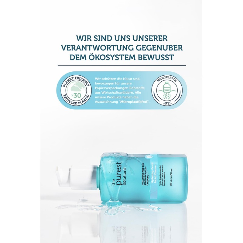 The Purest Solutions Moisturising Gentle Facial Cleanser - 0.5% Hyaluronic