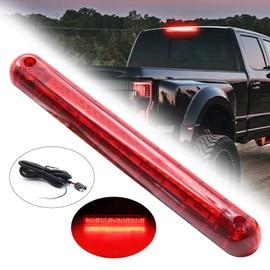 X-STYLE High Mount Stop Lamp, 12 V, Red, 24 Row High Brightness, For Cars, LED Stop Lamp, Brake Lamp, Tail Light, Auxiliary Brake, Decorative, Truck, Bus, Trailer, Lorry, Illumination, Universal, Set
