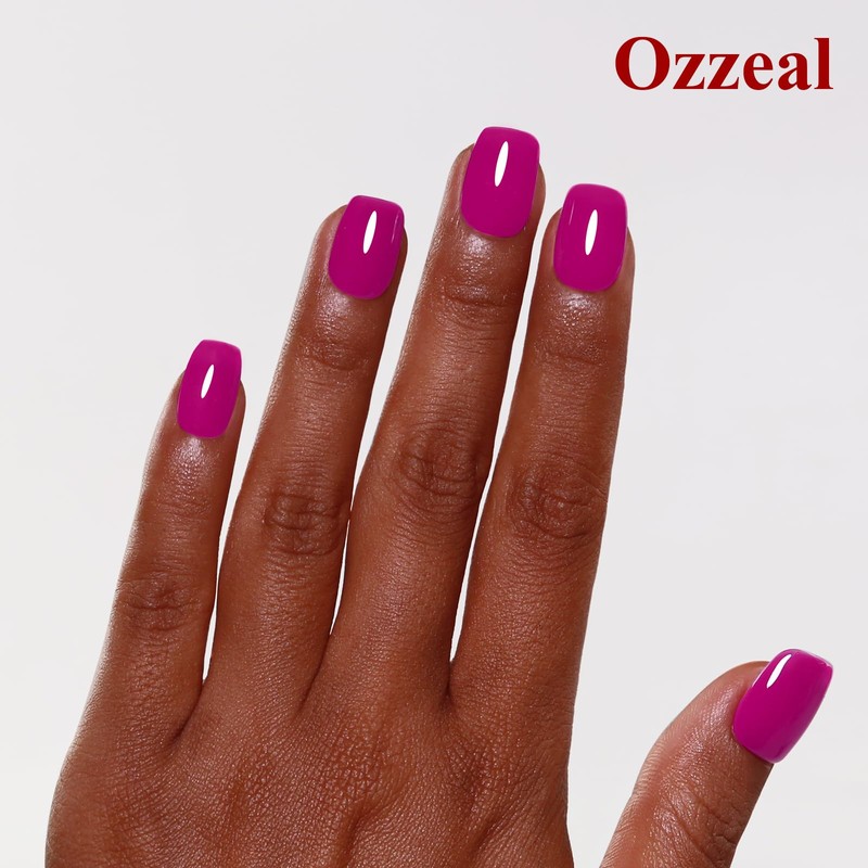 Ozzeal Gel Polish, 0.5 Fl Oz Burgundy Purple Rose Nail