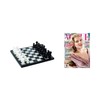NOVICA Decorative Stone Chess Set, Black and White, 'Triumph'