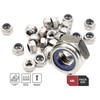 DOJA INDUSTRIAL Self-Locking Nuts M8 Pack of 25 Galvanised Steel