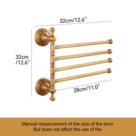 Wall Mounted Bathroom Toilet Brushed Holder Set, Antique Brass Pattern Carving,Brushed Bronze