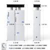 TAILONZ PNEUMATIC 16mm Bore 25mm Stroke Double-Rod Double-Acting Aluminum Pneumatic