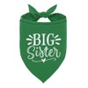 ZPPRJF Big Sister Dog Bandana, Green, Triangle, 25 x 17