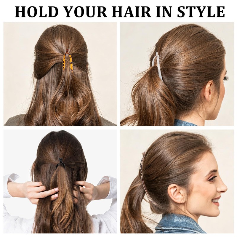 9Pcs Banana Clip Classic Retro 80’s Style Hair Comb Durable