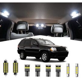 Juego de 14 luces LED para interior Grand Cherokee superbrillantes, luces LED de repuesto para Jeep Grand Cherokee 1999-2010, todos los modelos