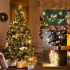 Warm White Christmas Tree Lights with Ring Outdoor Indoor,16 Lines