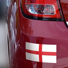 3x5 English Flag Bumper Sticker 3-Pack Made with Durable, Waterproof Materials, England Flag Bumper Sticker, England Bumper Sticker, English Bumper Sticker, St. George Cross Bumper Sticker