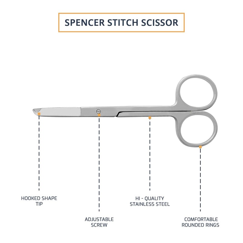 Spencer Littauer Suture Stitch Remover Scissors Surgeons, Nurses, & Medical