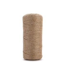 Jute Twine String Hemp Rope - 328 Feet 0.08 inches 3ply Natural Burlap Cord Rolls for DIY Crafts, Decoration, Bundling, Packing, Gifts, Artworks, Gardening Applications, Pack of 1