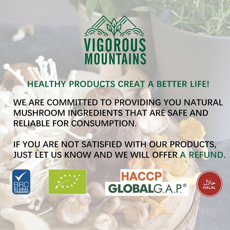 VIGOROUS MOUNTAINS Dried Assorted Mushrooms Granules for Cooking Including Porcini