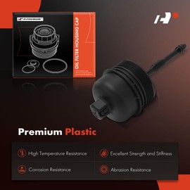 A-Premium Oil Filter Housing Cap Assembly Compatible with Hyundai Sonata 2010, Genesis 2009-2012, Veracruz 2007-2012 & Kia Sorento 2008-2009, Sedona 2010, Borrego 2009-2011, Replace# 263503C300