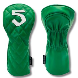 Golf Headcover, Stylish, Cool, Premium Quilted Headcover, Available in 5 Different Colors, High Quality Quilting Material and Sophisticated Design, Adult Style (For Forest Green, 5W)