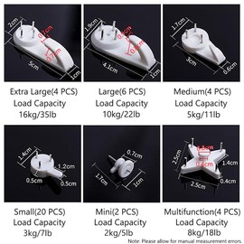 TopHomer 43 Pcs Concrete Wall Hooks Picture Frame Hangers Without Nails Invisible Nail Screws Non Mark Hanger Hooks with Handrail and Pencil for Photo Frame Clock