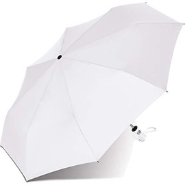 RS Pocket Umbrella with Automatic Open/Close and Matching Handle, White, Modern
