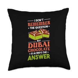 Dubai Chocolate Throw Pillow