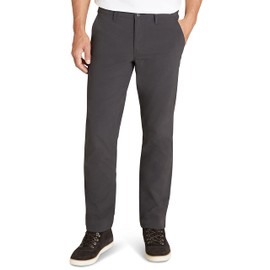Weatherproof Vintage Men's Regular Fit Excursion Pants - Ultra Stretch Casual Flat Front Chino, Size 40W x 30L, Charcoal