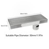 Linear Shower Drain Stainless Steel Odor Resistant Rectangular Floor Drain