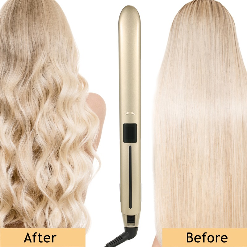 Hair Straightener with LED Display Women Fashion Salon Hairstyling Tools