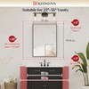 Keonjinn Black Bathroom Mirror 22 x 30 Inch, Brushed Black