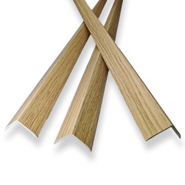 6 Pcs 49" Wall Corner Protector Trim, Oak Wood Grain Edge Strip for Door and Window Frames Mirror Trim Backsplash Tile Edge (Oak)