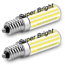 Megereet E14 LED Bulb 7W 750LM 120V European Light Bulbs 75W Equivalent,E14 Base for Fridge Refrigerator Bulbs Cooker Hood Bulbs Turkish lamp Bulb, E14 Socket Light Bulb Daylight White 6000K (2 Packs)