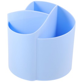 jojofuny Rotating Desk Organizer Pen Holder with Large Capacity Multi Function Cosmetic Brush and Stationery Storage Case for Desktop Decoration Blue