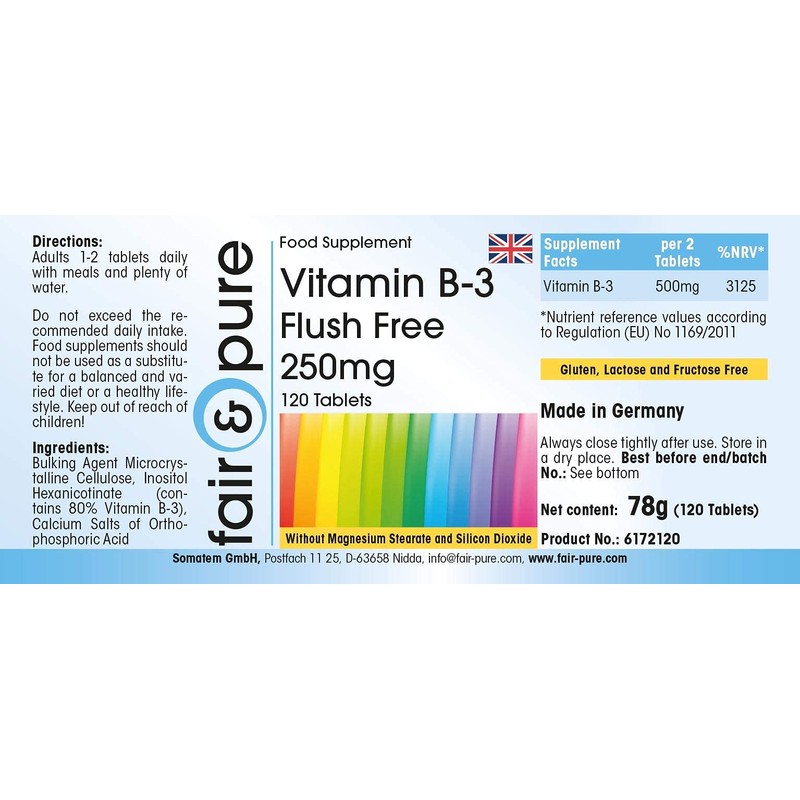 Fair & Pure® - Vitamin B3 Tablets 250 mg Flush