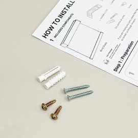 2 Qty, Blinds Installation Screws, Ceiling or Wall Mount, Drywall Anchors with Screws, Includes 2 Tapping Screws