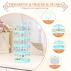 iDavosic.ly 5 Tier Rotating Earring Holder Organizer with Metal Tray,