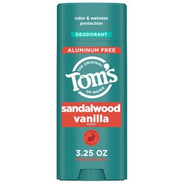 Tom’s of Maine Sandalwood Vanilla Natural Deodorant for Men and Women, Aluminum Free, 3.25 oz
