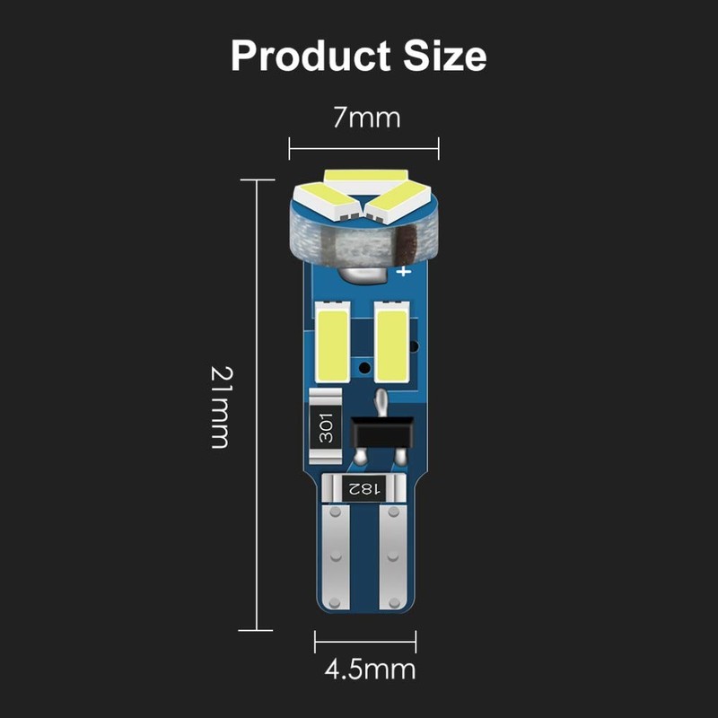 10X T5 LED Bulbs Wedge 74 70 37 17 2721