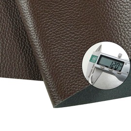 16.9x53.9 Inch Chooolate Brown Upholstery Faux Leather Fabric Vinyl Rolls for Furniture Cover Reupholster Sofa Chairs Cushiones Earrings Hair Bows Decorations