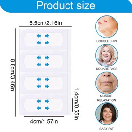 AOEVUIR 80 Stück Face Tape Face Lifting Tape Facelifting Tape Facelift Band Geeignet zur Straffung der Haut im Gesicht am Hals und an Schlaffen Augen Transparent