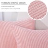 Topfinel Set of 2 Striped Corduroy Square Throw Pillow Case