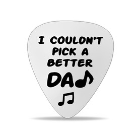 I Couldn't Pick A Better Dad Guitar Pick Keychain for Men Dad Birthday Gifts from Son Daughter Cute Music Gifts for Music Lovers Guitar Enthusiast Gifts for Bass Guitar Players Gifts for Daddy
