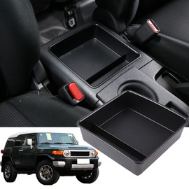 YUECHI For Toyota FJ Cruiser 2007-2021 car center console side outlet storage bag trunk storage box (Central control armrest box storage box)
