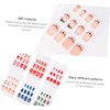 Healeved 72pcs Christmas Nail Stickers Faux Christmas Nails Christmas False