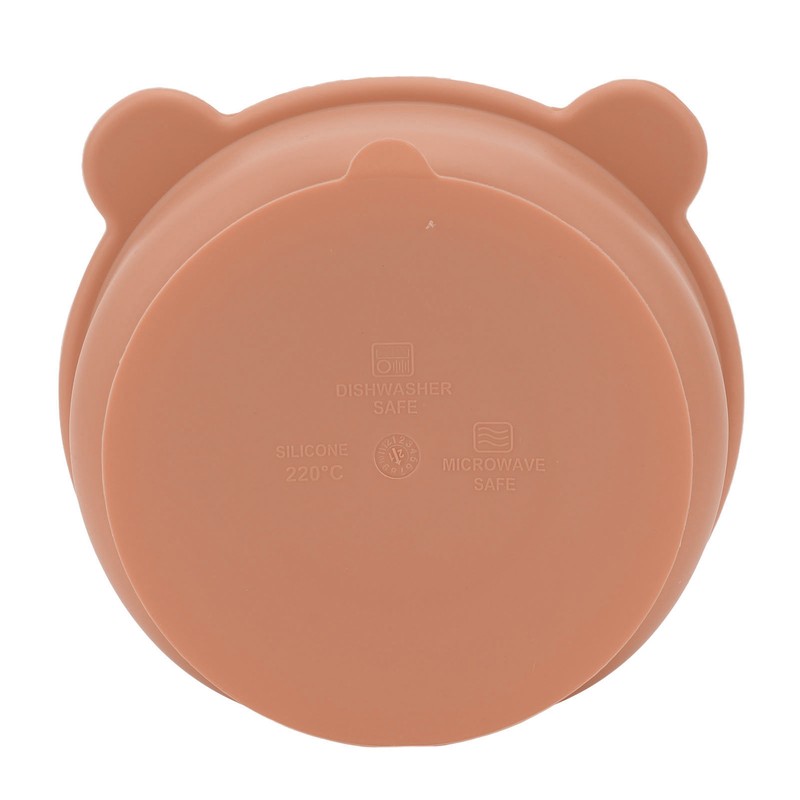 Silicone Baby Bowl Spoon Set with Bottom Suction Cup Ergonomic