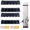 2 Set Vertical Fishing Rod Holders - Wall Mounted Storage