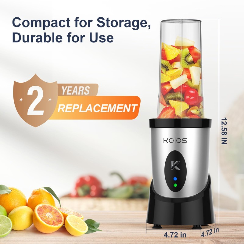 KOIOS Smoothie Blender, 900W Personal Blender for Shakes and Smoothies