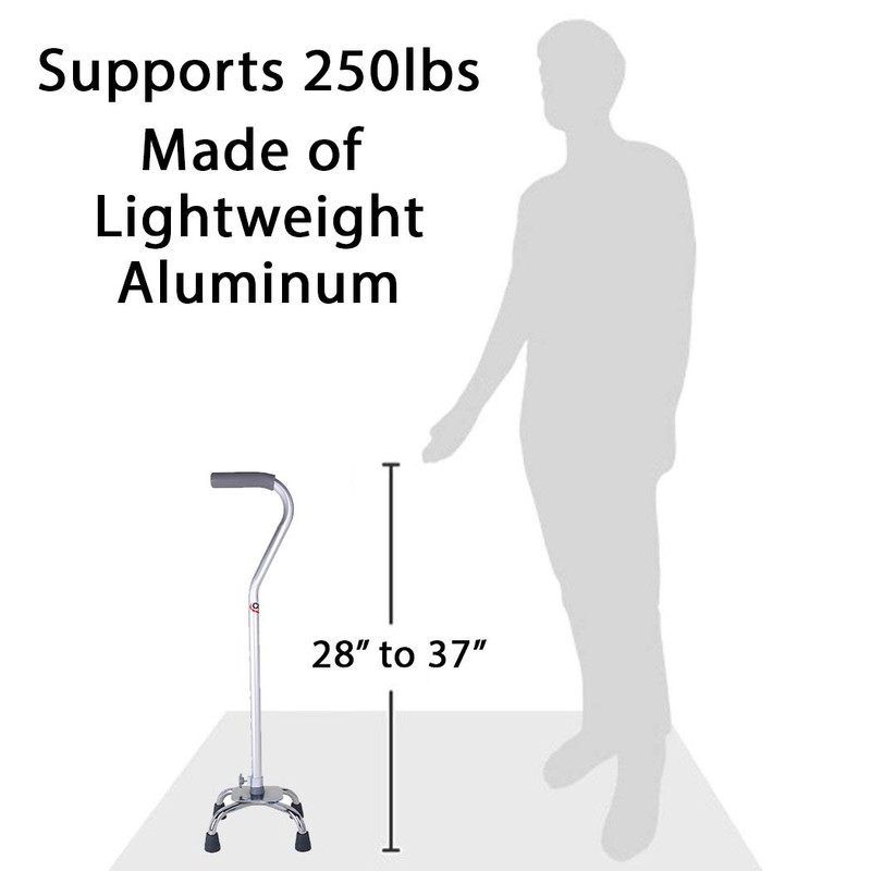 Carex Quad Cane with Small Base - Quad Walking Cane