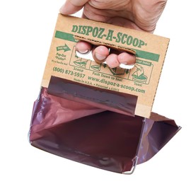 Dispoz-A-Scoop® 48 Pack"Scoop-Seal-Dispose” Dog Pooper Scooper with Bag Attachment, No-Touch Pooper Scoopers Solution, Portable Pooper Scooper for Dogs Large and Small, Dog Poop Scooper for Yard Walk