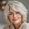 Dsimeig Women Short Layered Bob Wig with Bangs Synthetic Halloween