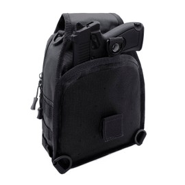Tactical Backpack, Waterproof Military Cross-body Molle Sling Shoulder Backpack Chest Bag for Outdoor Every Day Carry Black Camo