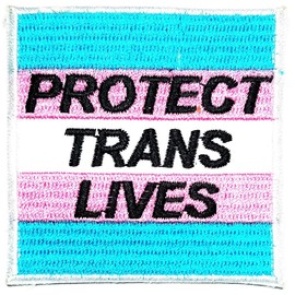 Parita Protect Trans Lives Word Slogan Rockabilly Funny Iron On Bordado Patch Craft Decorativo Repair