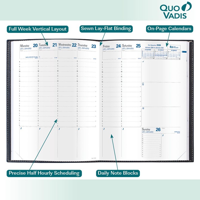Quo Vadis 2026 Refill for Trinote - Weekly Planner -