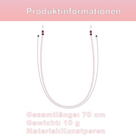 Eyglajdd 1 Piece Glasses Chain Women's Acrylic Beads, brown