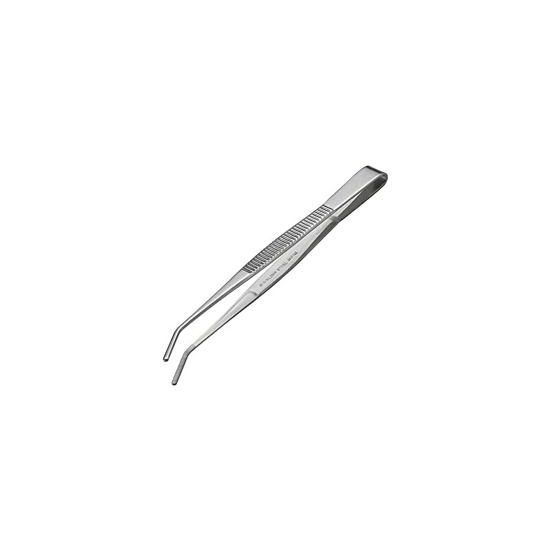 ANEX No.122 Tweezers, Stainless Steel, Gizzard Type, Curved Tip, 4.9
